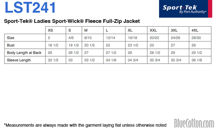 LST241 Sport-Tek Ladies Sport-Wick Fleece Full-Zip Jacket