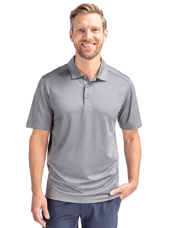 Custom Cutter and Buck Textured Polo Shirt Stretch Style