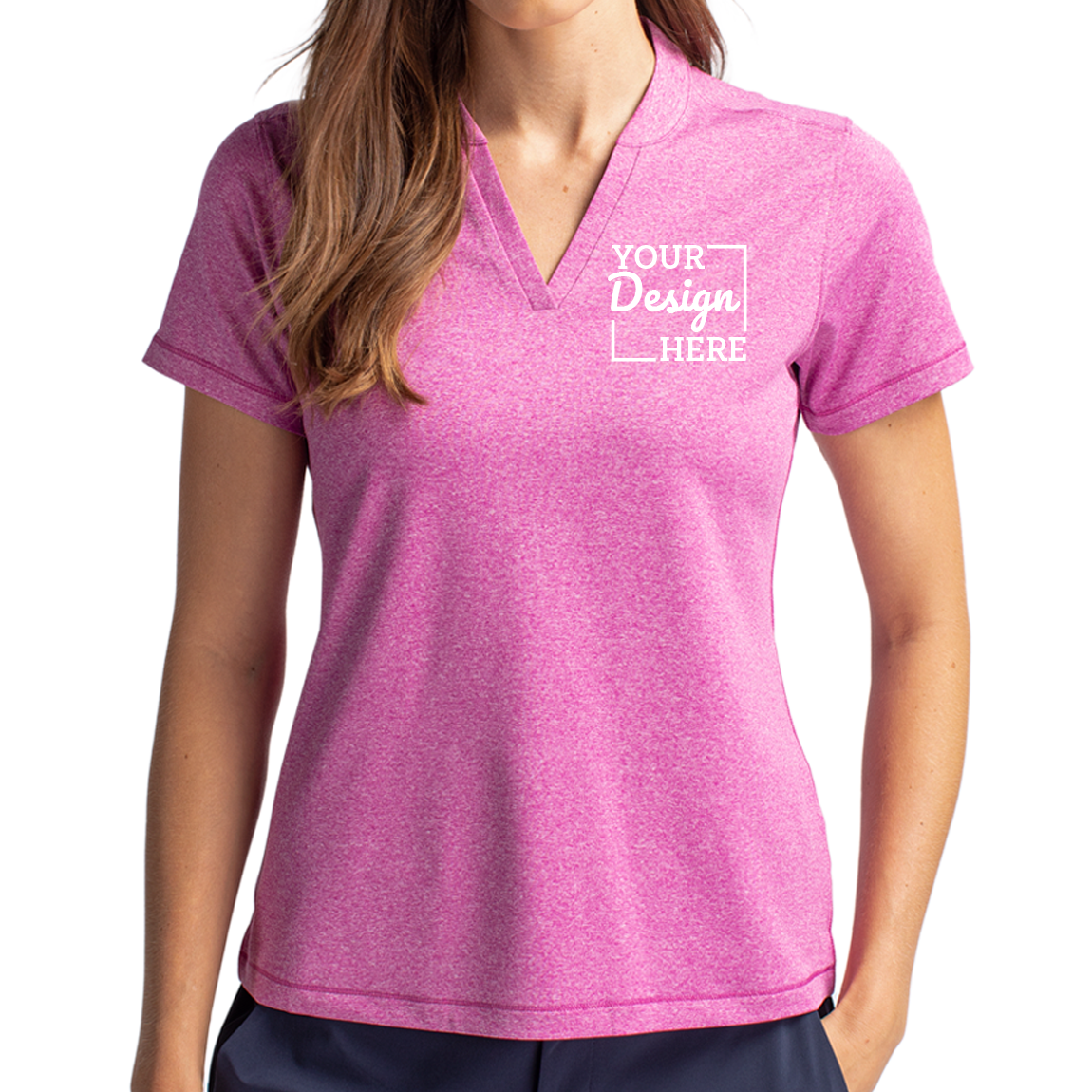 Boston Red Sox Cutter & Buck Women's DryTec Forge Stretch V-Neck