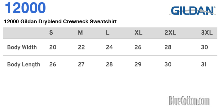 Gildan 12000 DryBlend® Crewneck Sweatshirt