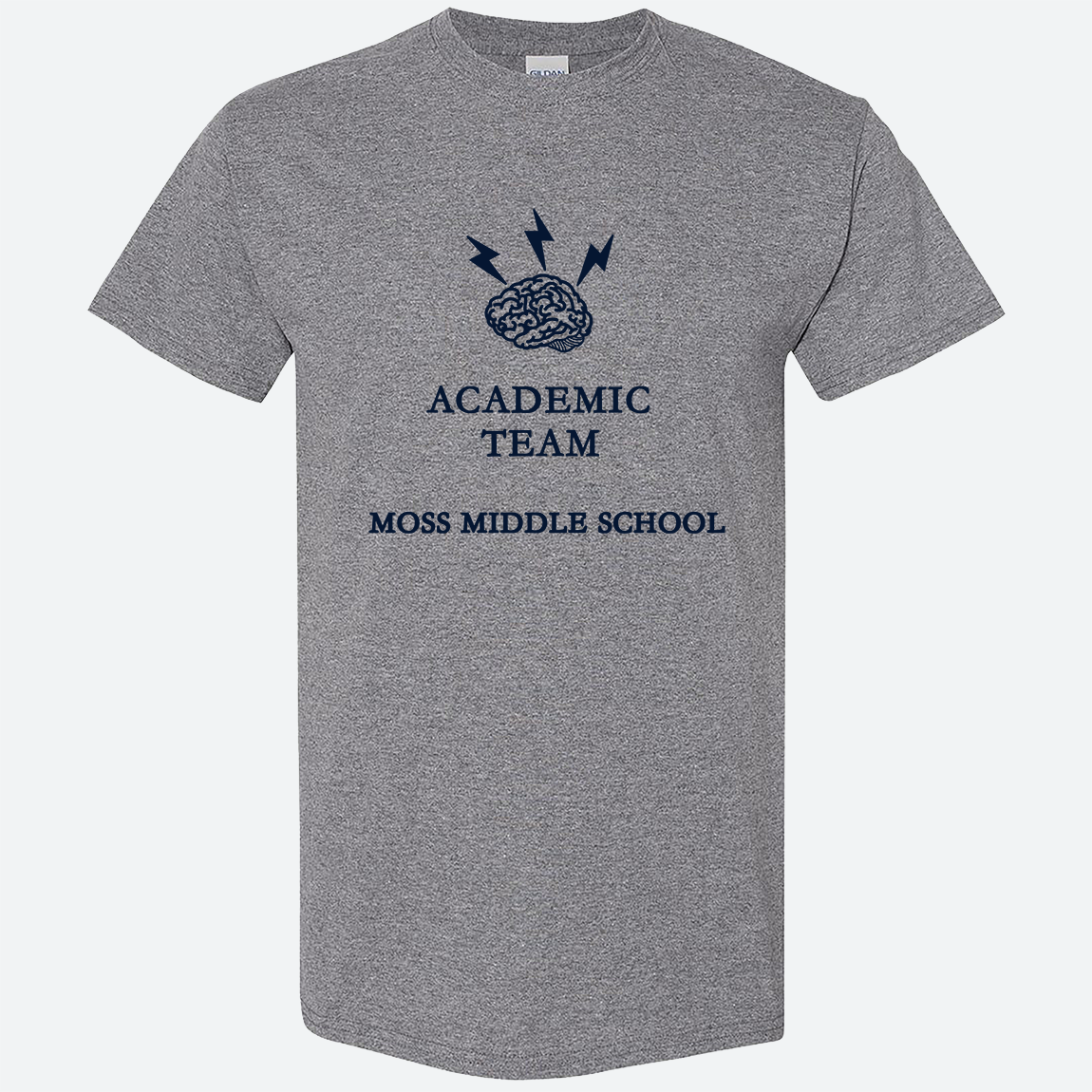 Moss Middle School Academic Team Sport Grey T-Shirts