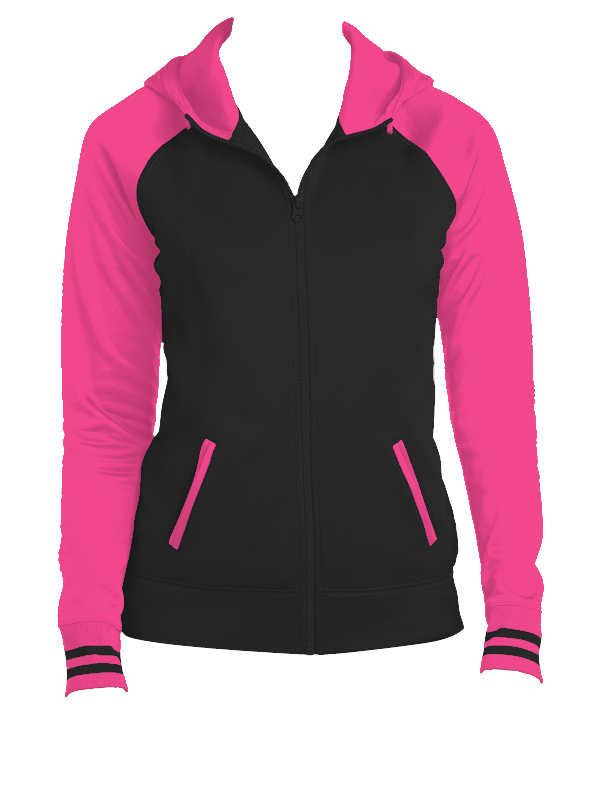 LST236 Sport-Tek Ladies Sport-Wick Varsity Fleece Full-Zip Hooded Jacket