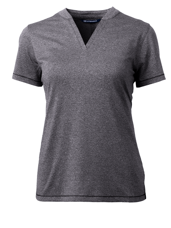 LCK00153 Cutter & Buck Forge Heathered Stretch Womens Blade Top