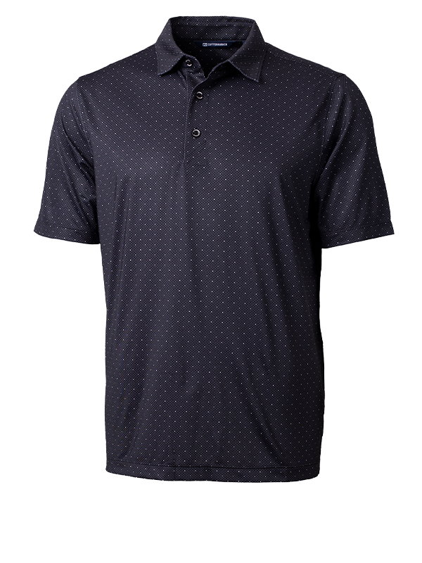 MCK00137 Cutter & Buck Pike Double Dot Print Stretch Mens Polo