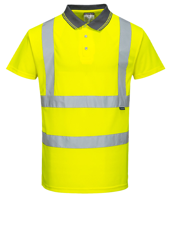 S477 Portwest Hi-Vis Short Sleeve Polo Shirt