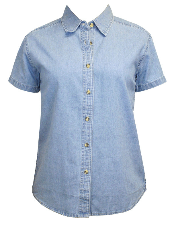 LSP11 Port & Company Ladies Short Sleeve Value Denim