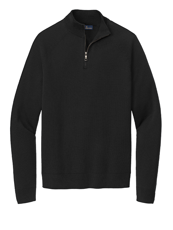 BB18402 Brooks Brothers® Cotton Stretch 1/4-Zip Sweater