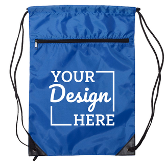 Custom Promotional Products:  8888 Liberty Bags Zippered Drawstring Backpack