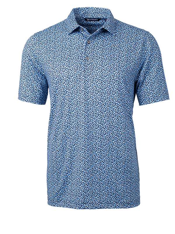 MCK01278 Cutter & Buck Pike Magnolia Print Stretch Men's Polo