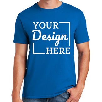 sample custom round neck T-shirt custom printed logo short-sleeved