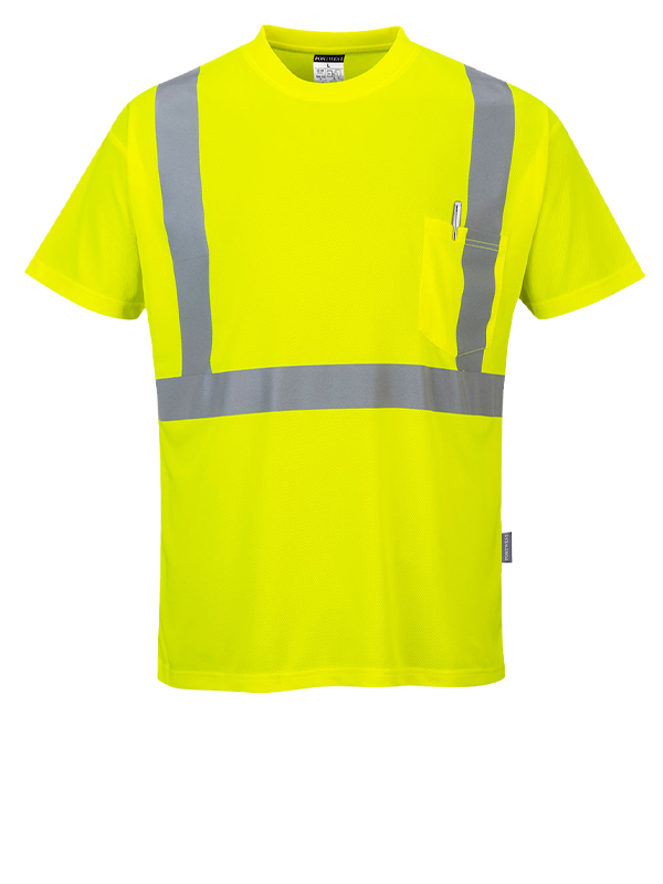 S190 Portwest Hi-Vis Pocket T-Shirt